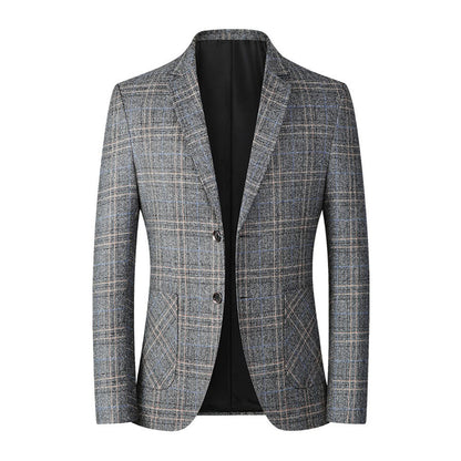 Herren Blazer Einreihig Karierter Anzugjacke - Eveloria