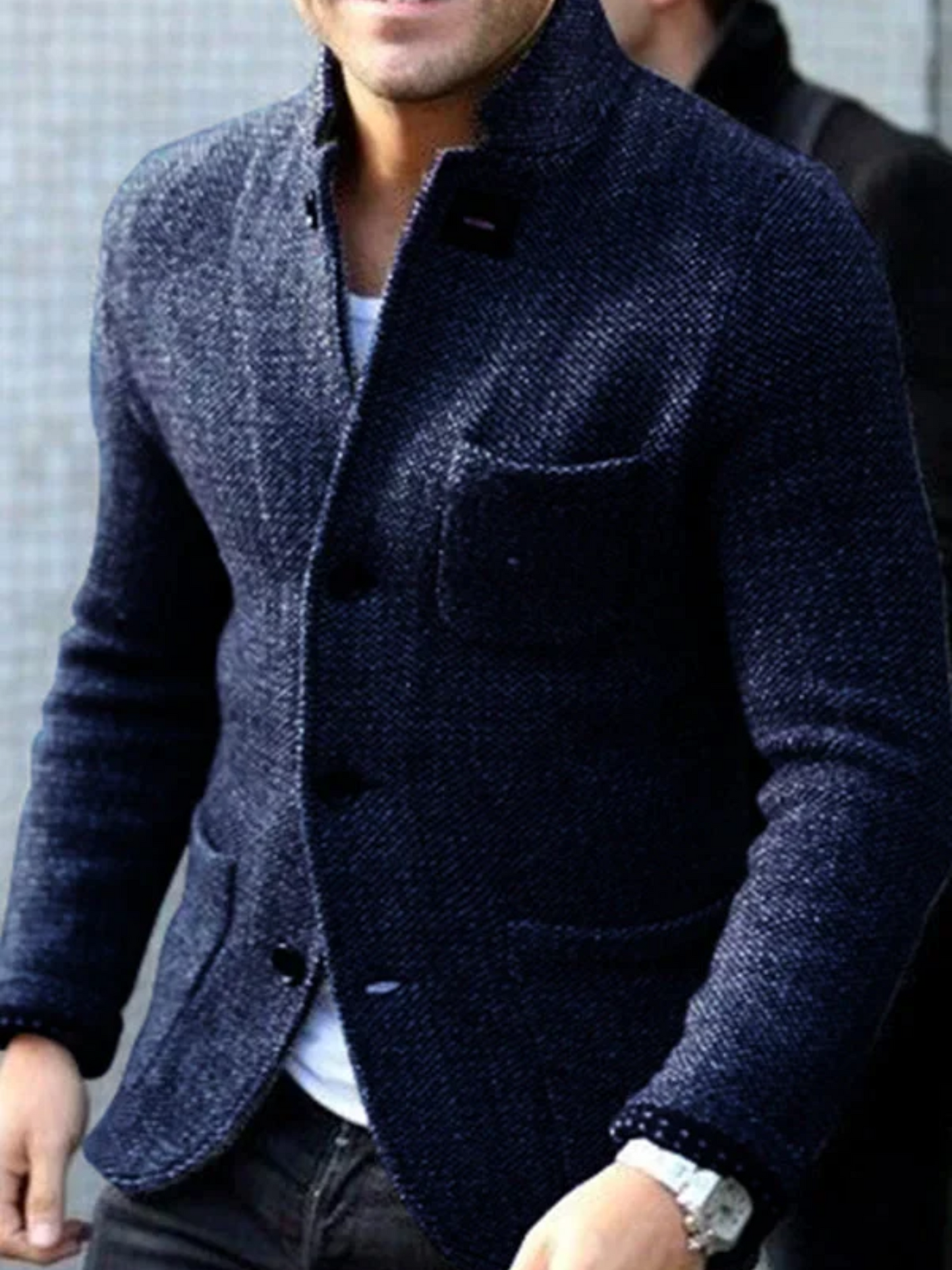Herren Blazer Jacke Moderne Passform Lässig