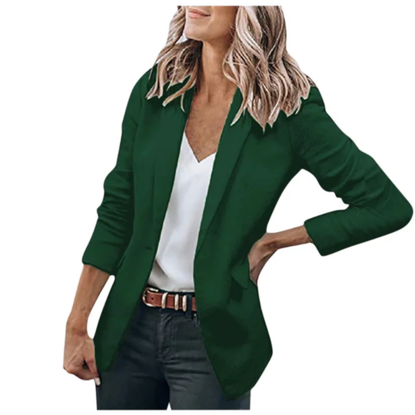 Damen Blazer Offener Schnitt Büro Freizeit