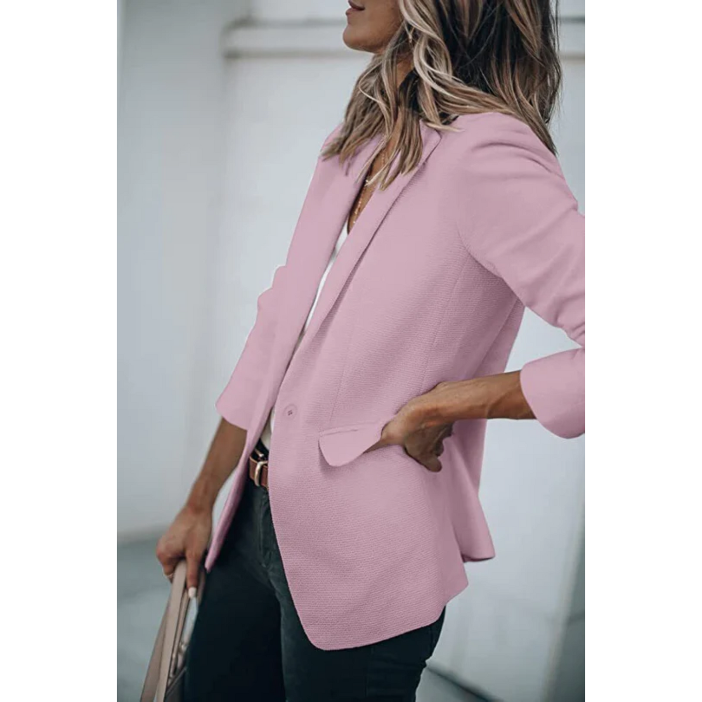 Damen Blazer Offener Schnitt Büro Freizeit