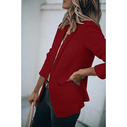 Damen Blazer Offener Schnitt Büro Freizeit