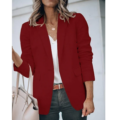 Damen Blazer Offener Schnitt Büro Freizeit