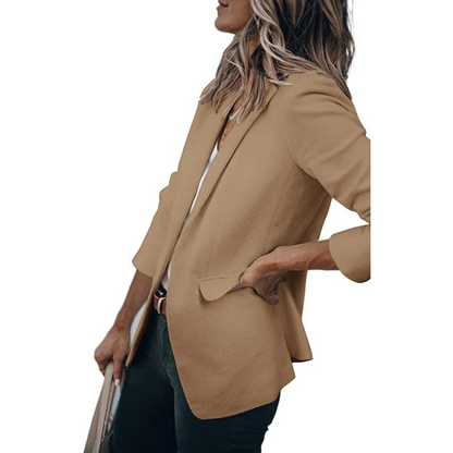 Damen Blazer Offener Schnitt Büro Freizeit