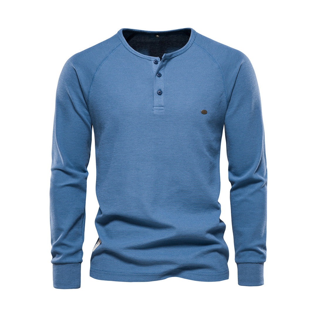 Herren Langarmshirt Atmungsaktives Jersey Weiß
