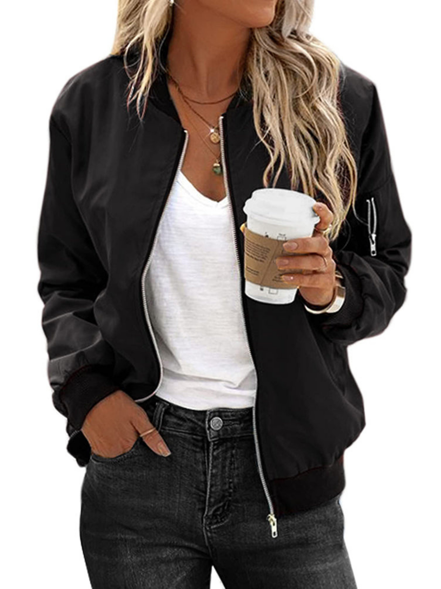 Damen Bomberjacke Klassische Passform