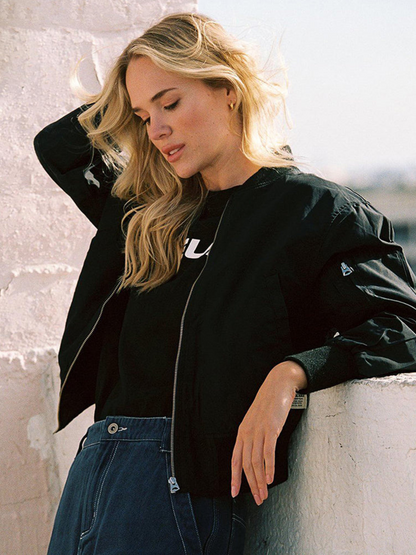 Damen Bomberjacke Klassische Passform - Eveloria