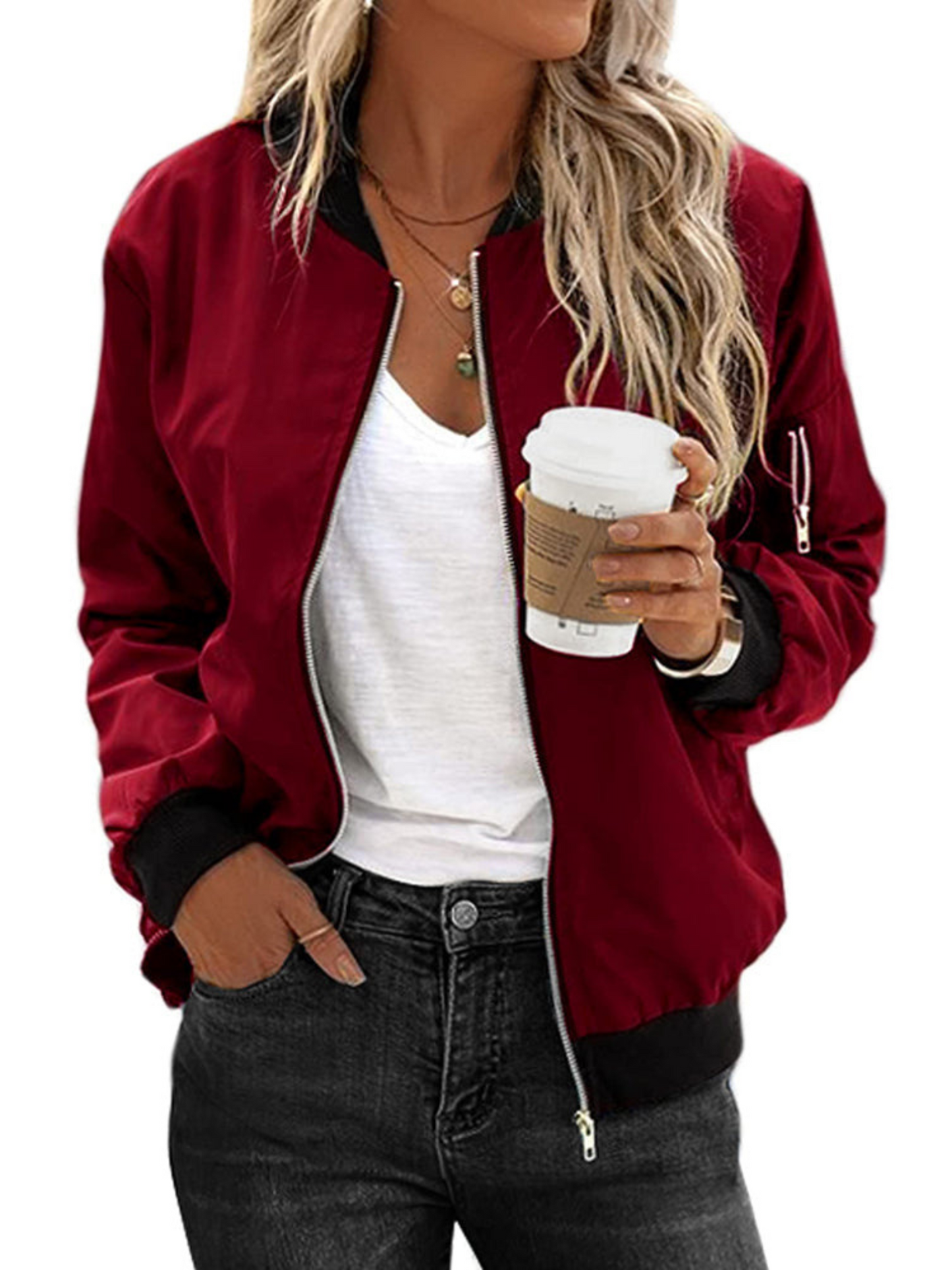 Damen Bomberjacke Klassische Passform