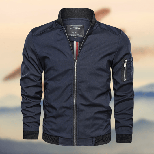 Herren Bomberjacke Slim Fit Winddicht Zip-Up - Eveloria