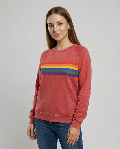 Damen Weicher Regenbogenpullover - Eveloria
