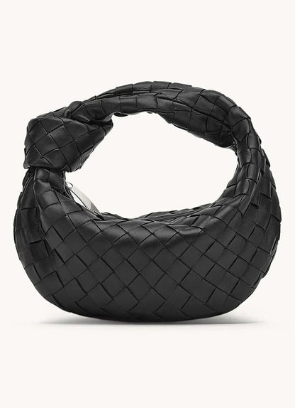 Damen Mini Hobo Handtasche Leder Lässig Braun