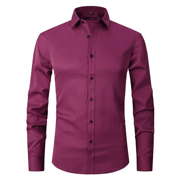 Herren Langarmhemd Knitterfrei