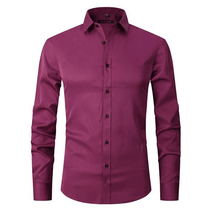 Herren Langarmhemd Knitterfrei