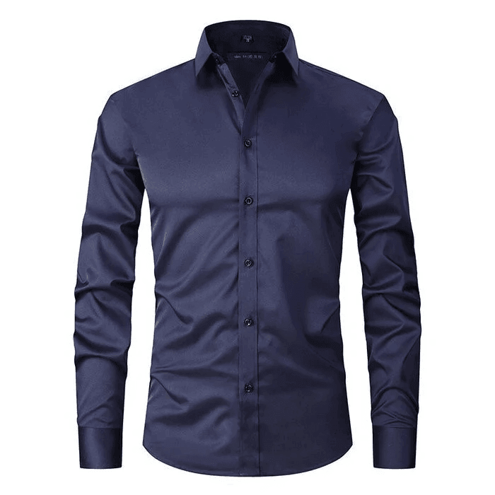 Herren Langarmhemd Knitterfrei