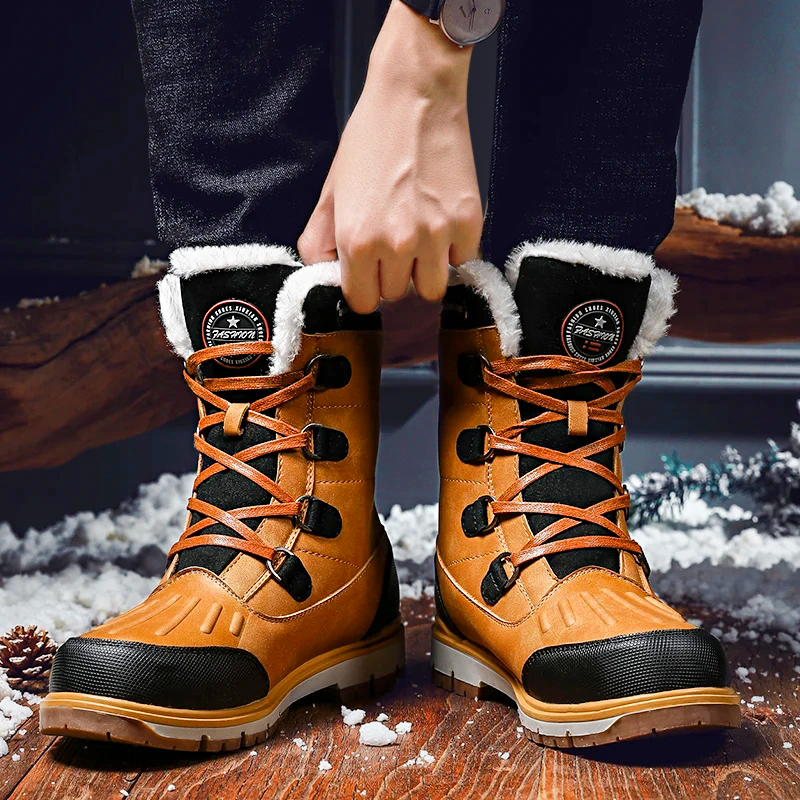 Herren Winterschuhe Mittelhoch Schnürung Warmfutter