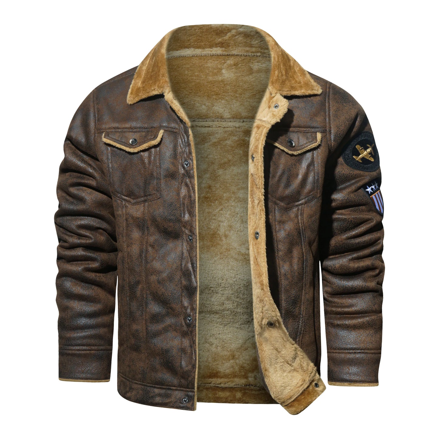 Eveloria Damen Pilotenjacke Weich Mit Fütterung Marineblau