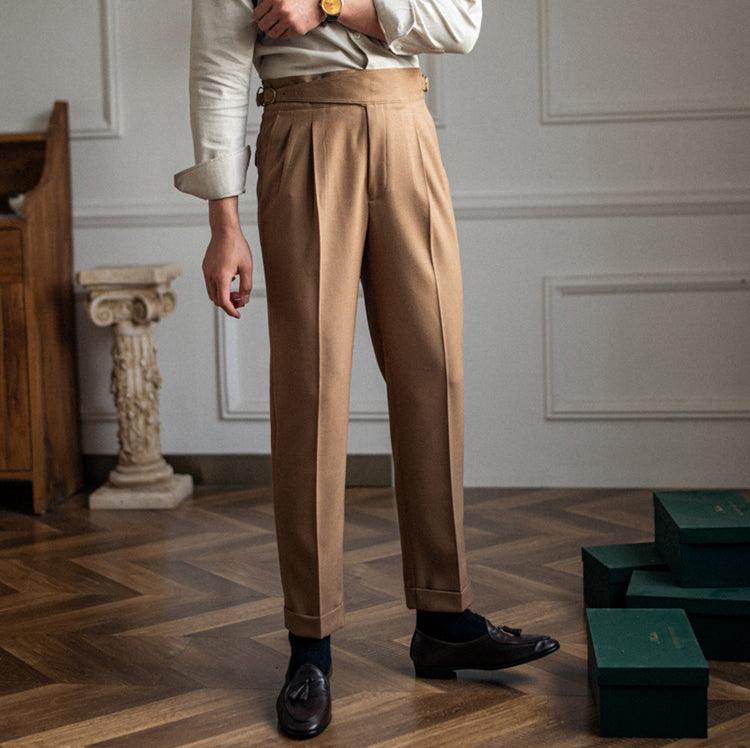 Herren Bundfaltenhose Verstellbare Taille Schlabberhose - Eveloria