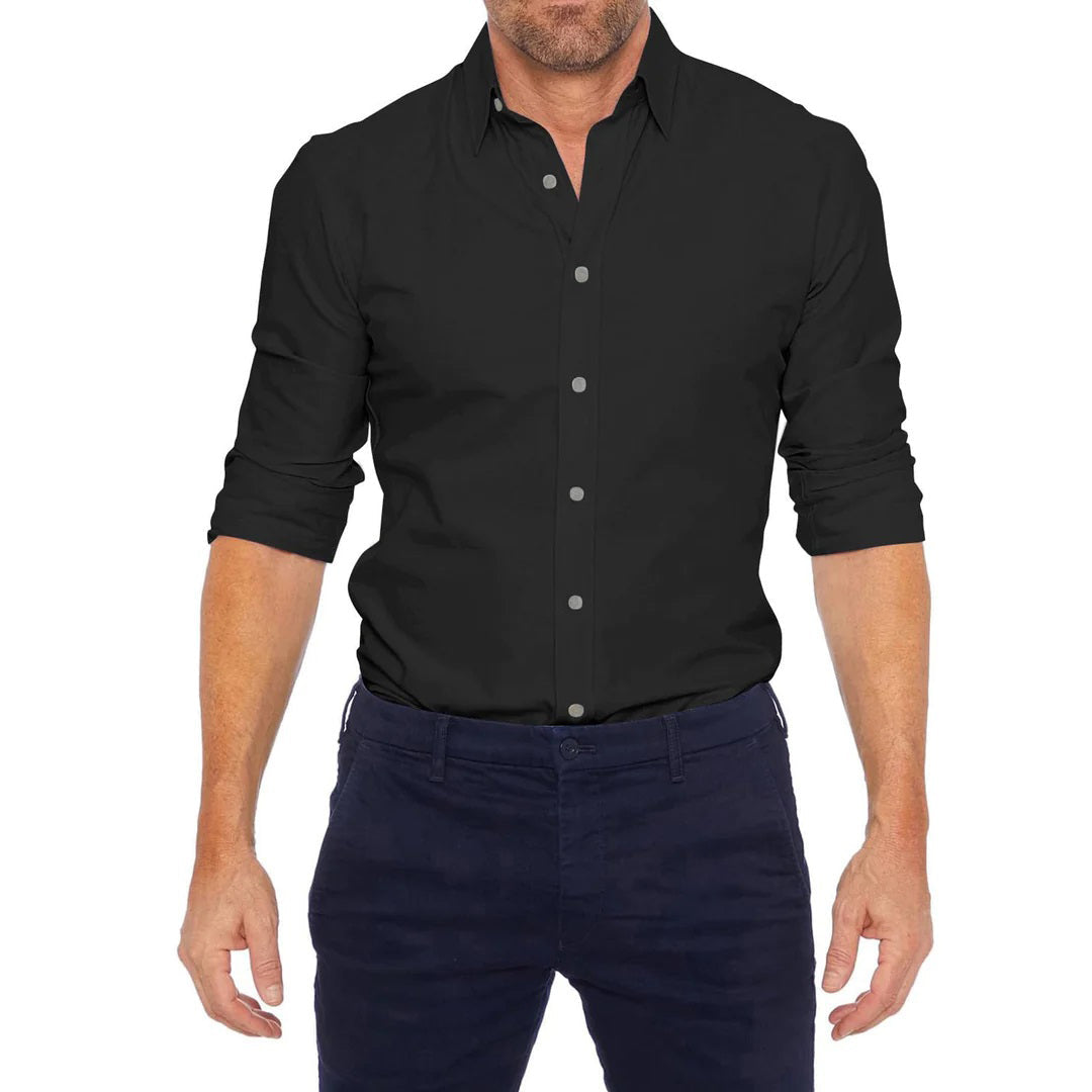 Button-Up-Hemd – mit Kragen – bügelfrei – Langarmhemd – Herrenhemd-Chaps Herrenmode