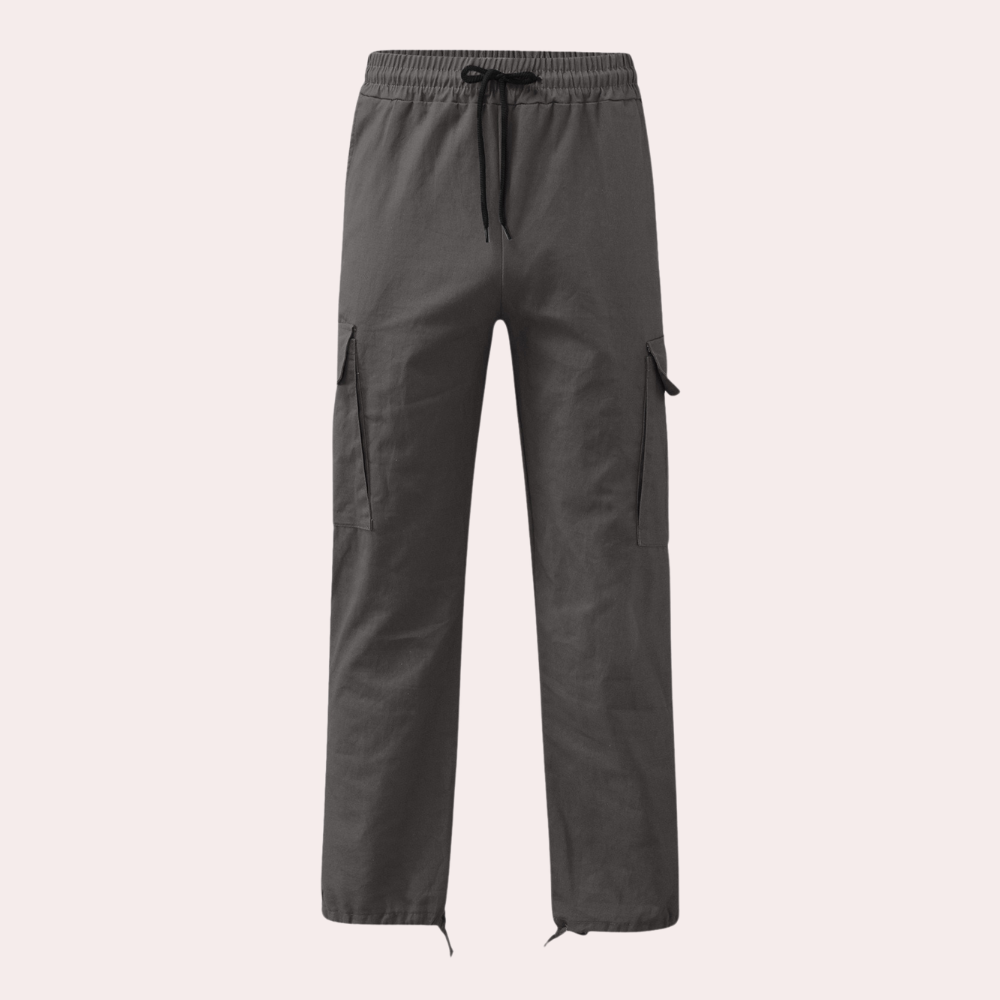 Herren Cargo Hose Weit Bein Kordelzug Mehrere Taschen