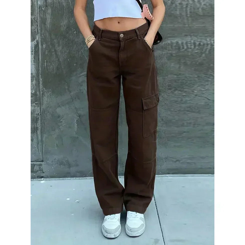 Damen Cargohose Trendig Lässig Bequem