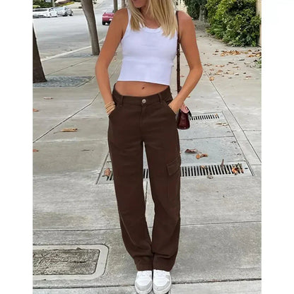 Damen Cargohose Trendig Lässig Bequem