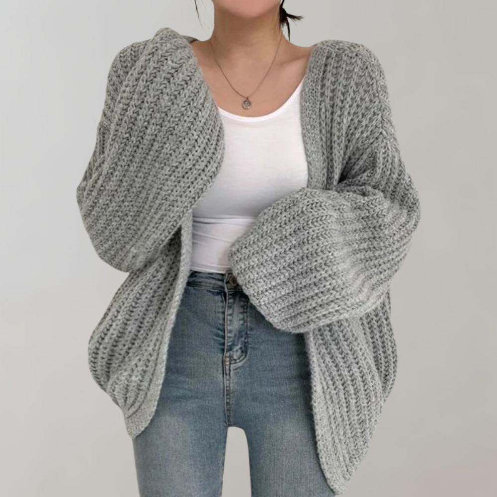 Eveloria Damen Langärmlige Strickjacke Bequem