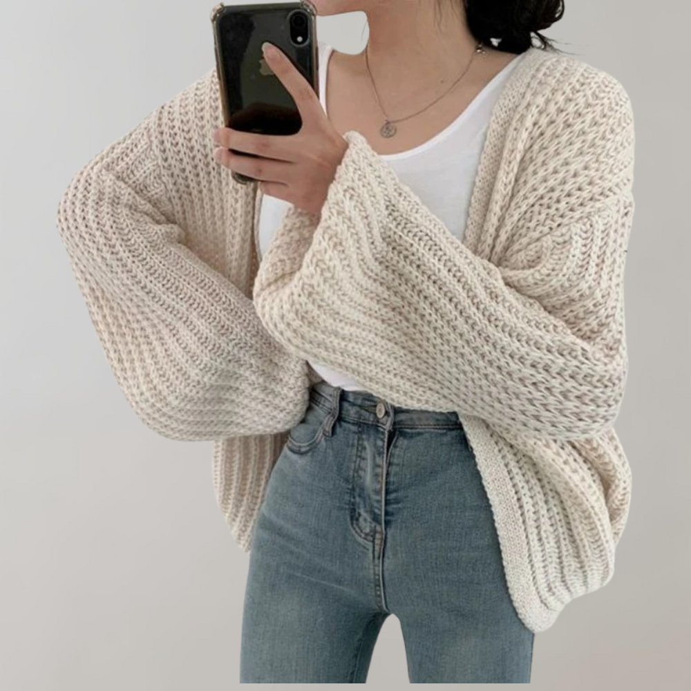 Eveloria Damen Langärmlige Strickjacke Bequem - Eveloria