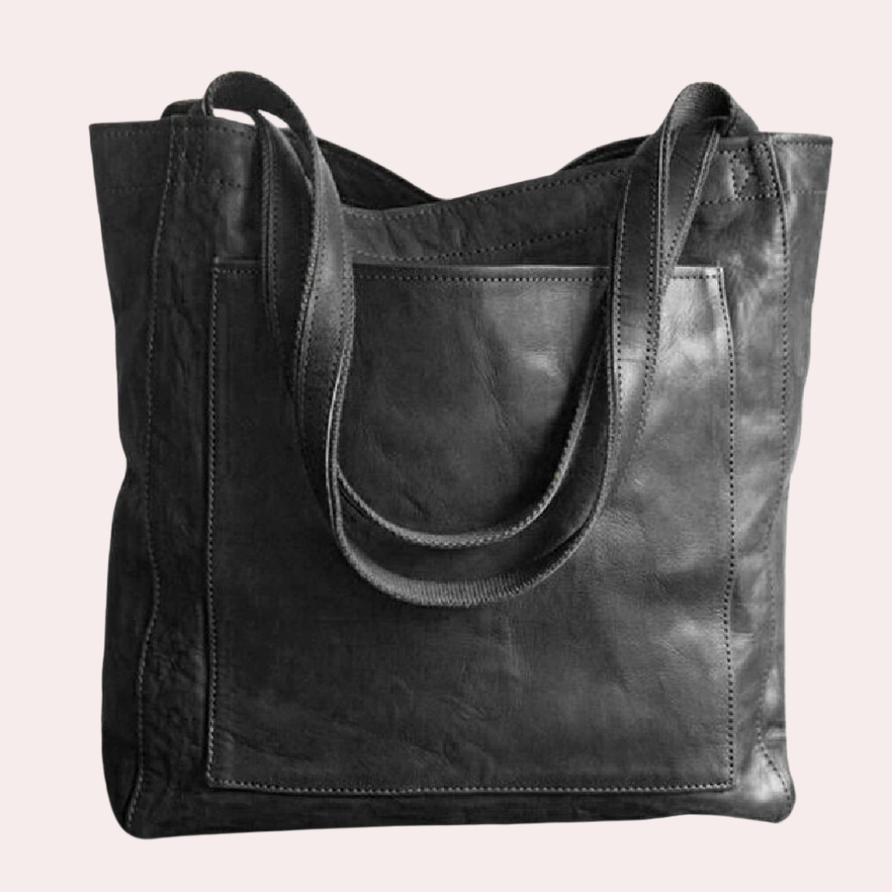 Damen Tasche Veganer Leder Schwarz - Eveloria