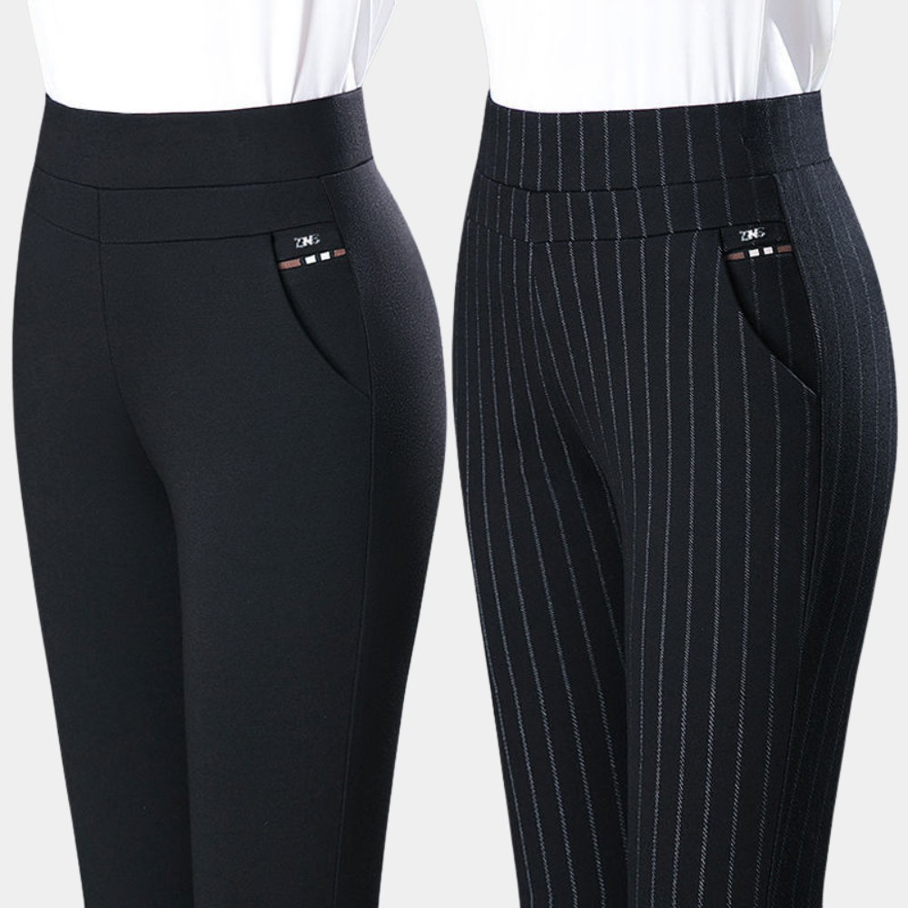 Damenhose Bequem Stretch Schwarz - Eveloria