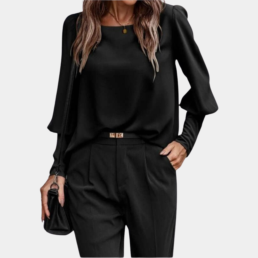 Eveloria Damen Bluse Klassischer Schnitt Elegantes Design