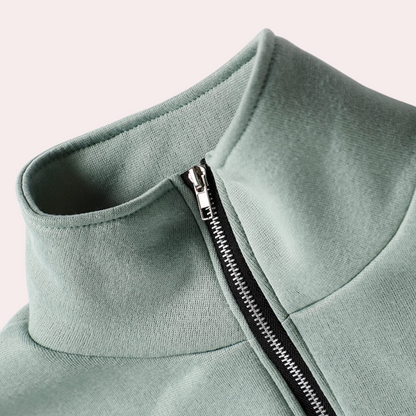 Damen Sweatshirt Oversized Weich Atmungsaktiv Grau