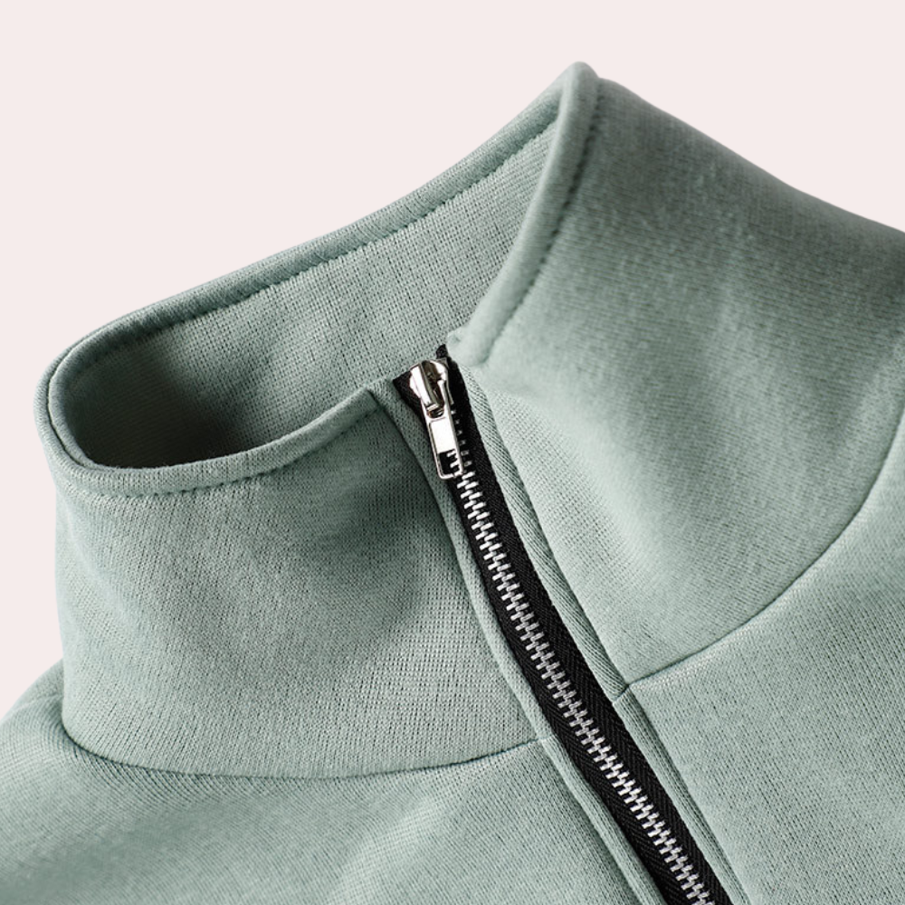 Eveloria Damen Sweatshirt Relaxed Fit Hoher Kragen Langärmlig
