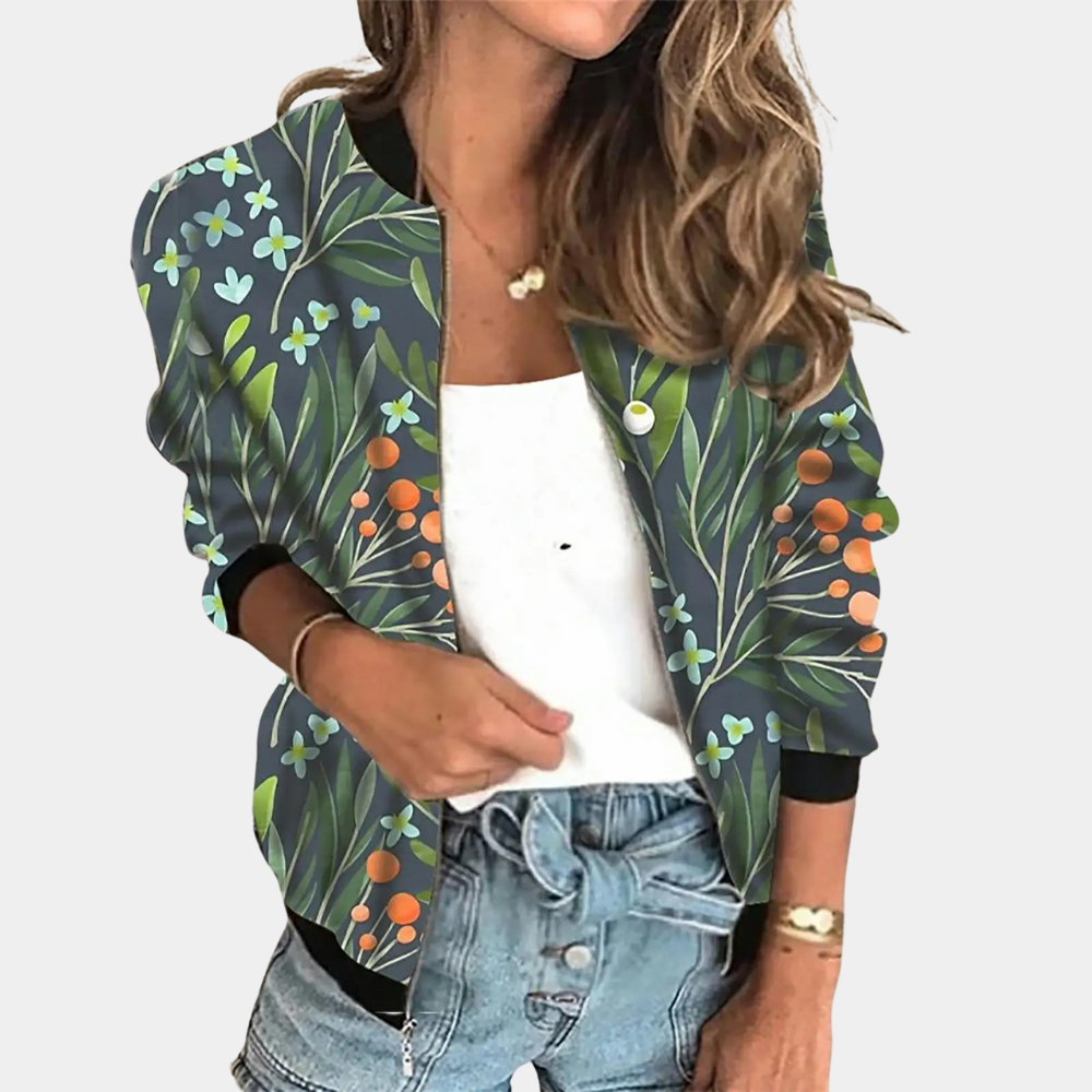 Eveloria Damenjacke Druckdesign Schwarz - Eveloria