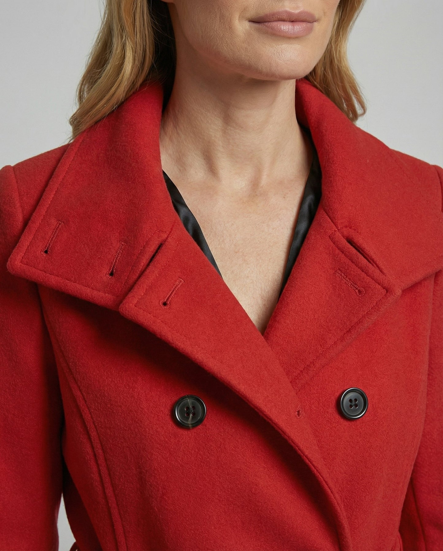 Damen Trenchcoat Elegant Wollstoff