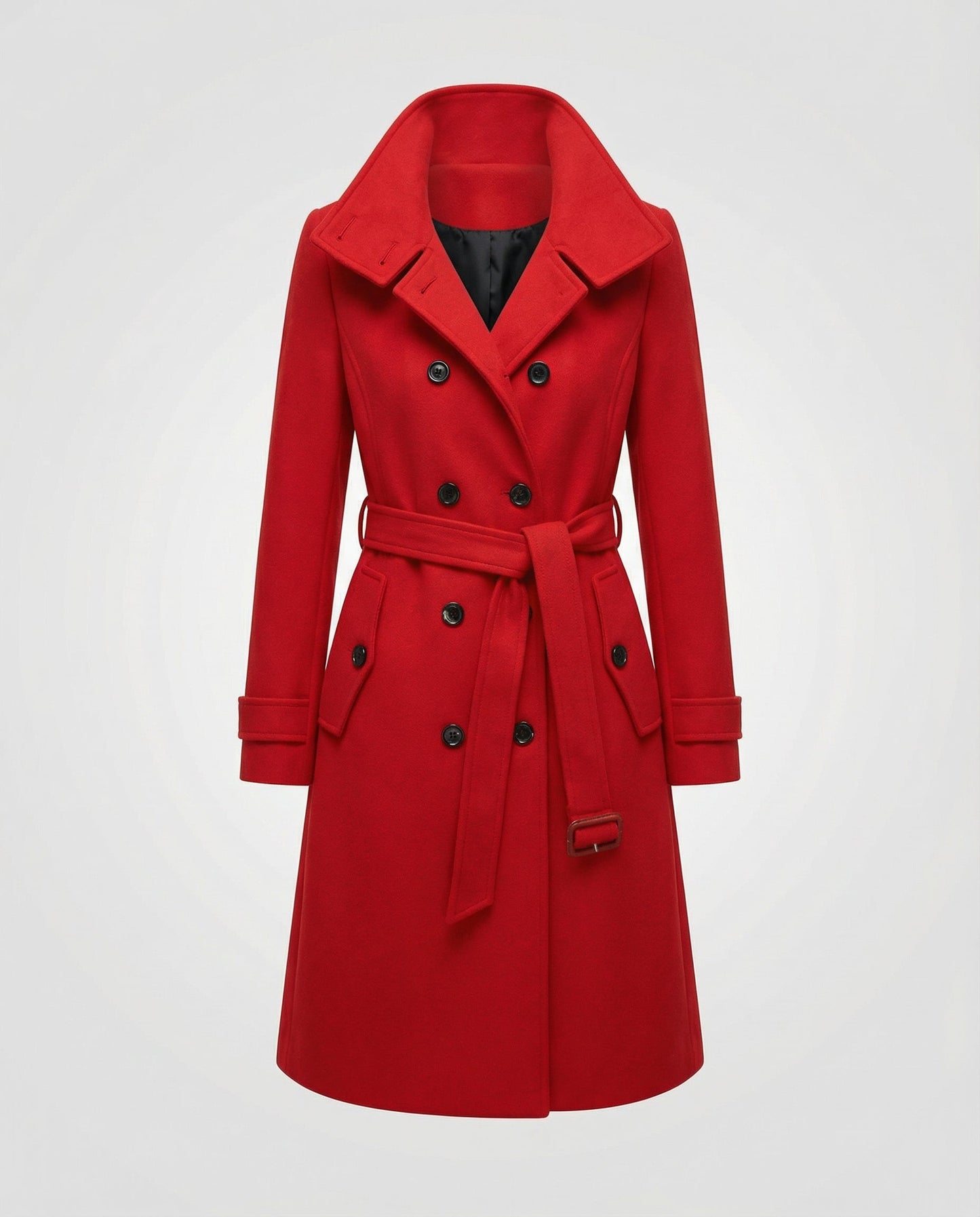 Damen Trenchcoat Elegant Wollstoff