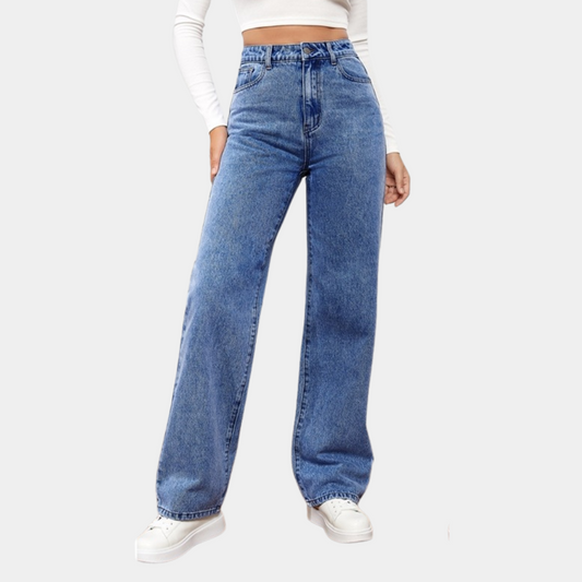 Eveloria Damen Baggy Jeans Blau - Eveloria