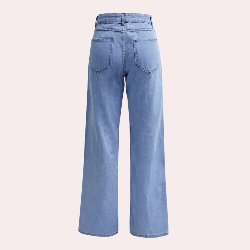 Damen High-Waist Gerade Jeans