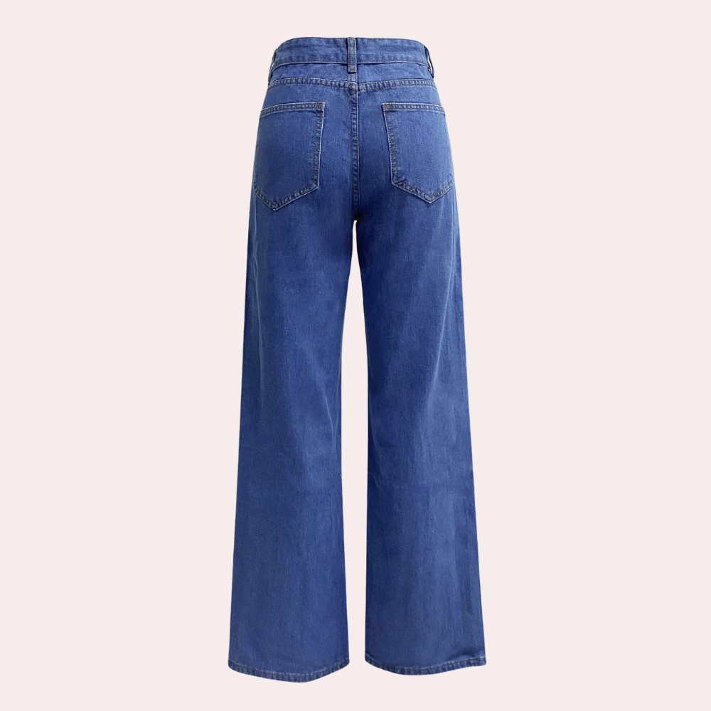 Damen High-Waist Gerade Jeans