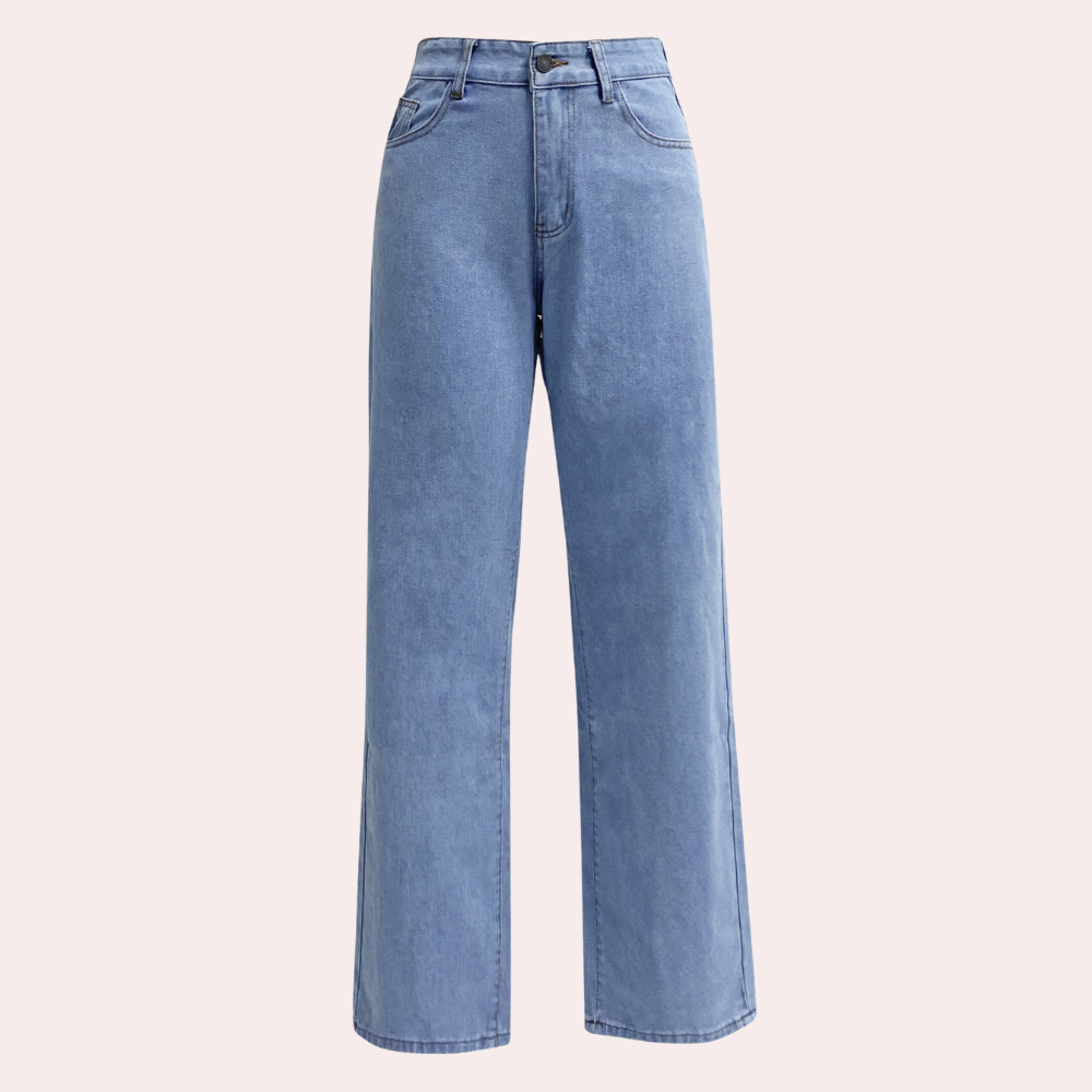 Damen High-Waist Gerade Jeans