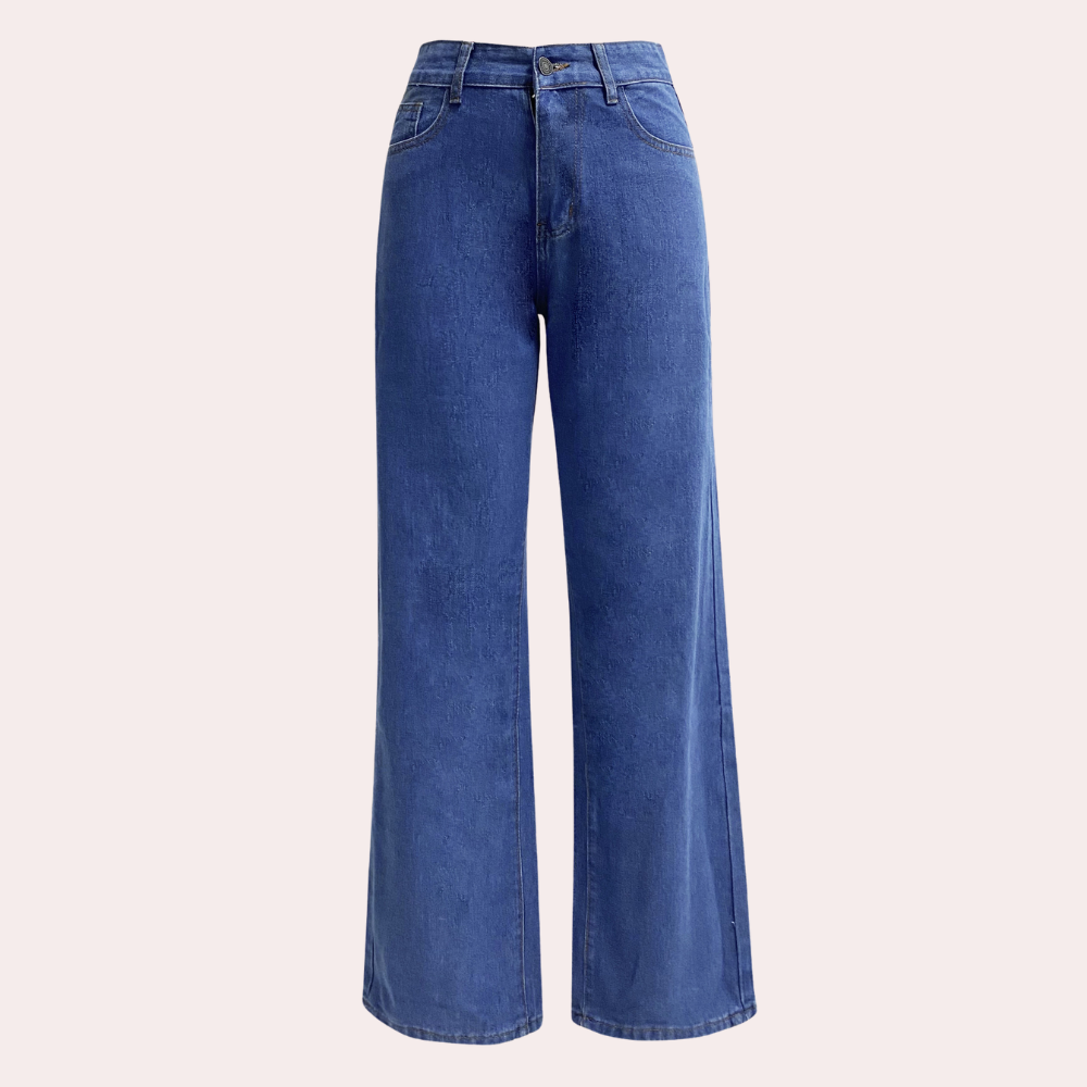 Damen High-Waist Gerade Jeans