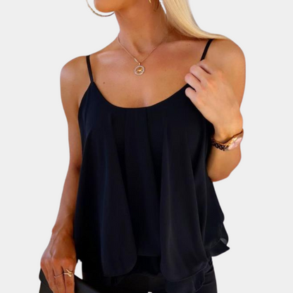 Damen Trägertop Weiches Jersey Einfarbig Locker