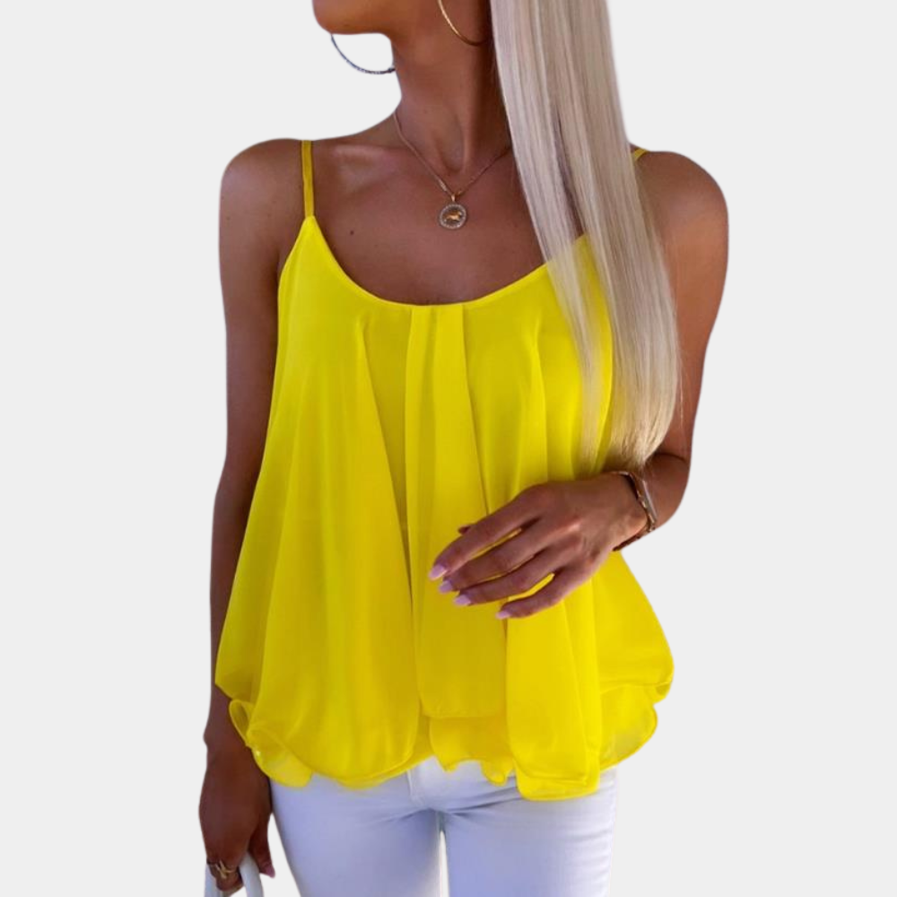 Damen Trägertop Weiches Jersey Einfarbig Locker