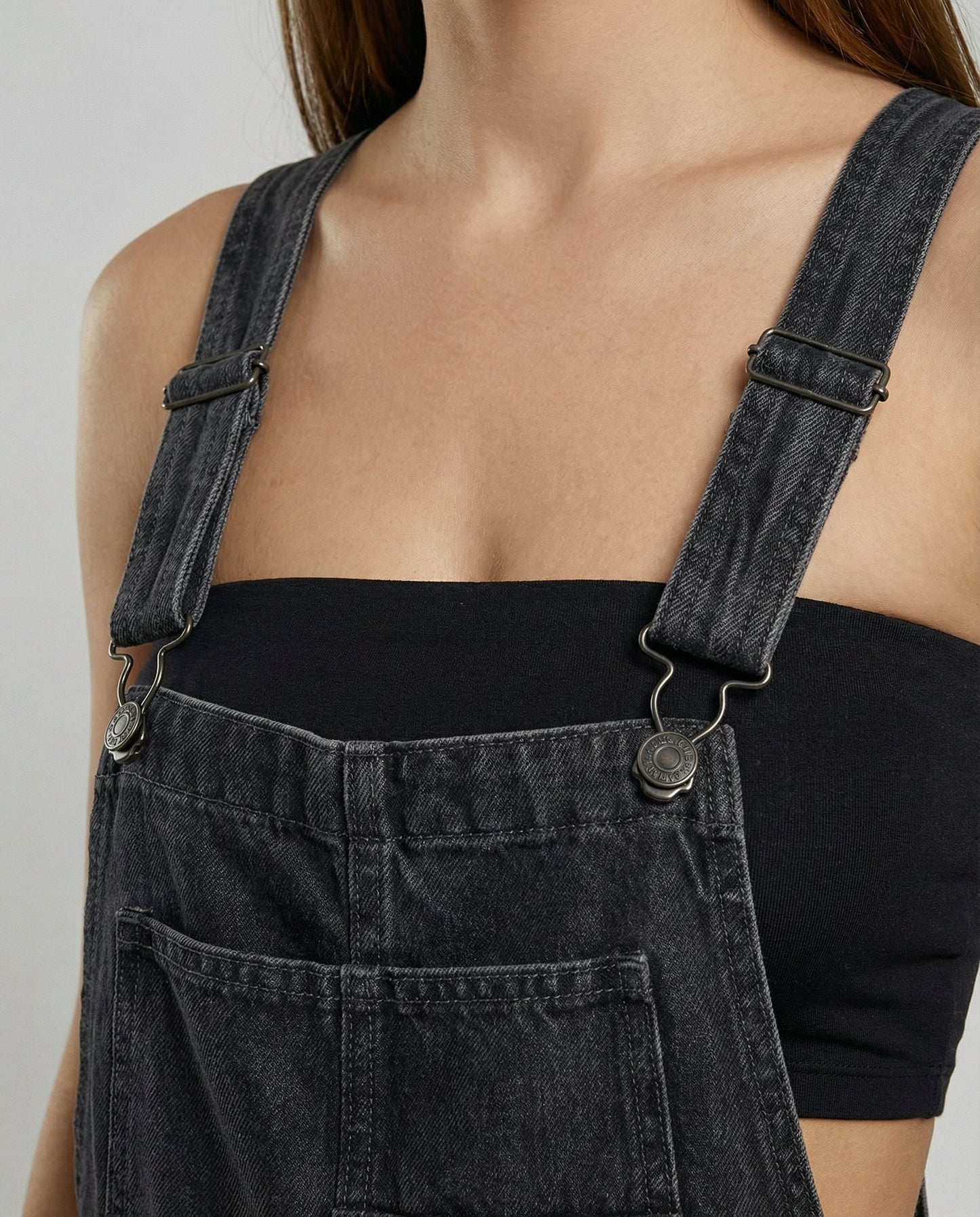 Damen Latzhose Denim Crossback