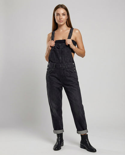 Damen Latzhose Denim Crossback - Eveloria