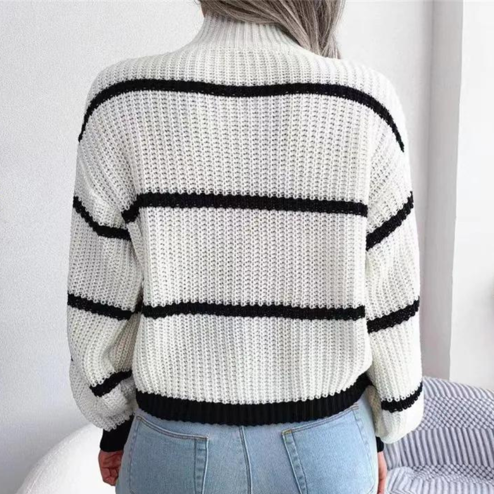 Eveloria Damenpullover Weich Hochhalter Ausschnitt - Eveloria