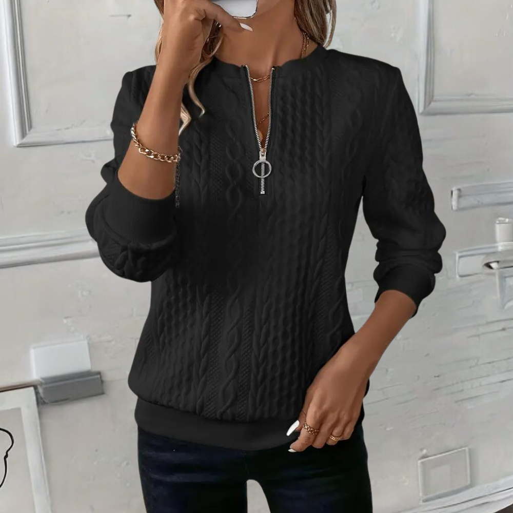 Damen Casual-Pullover Weich Texturiert