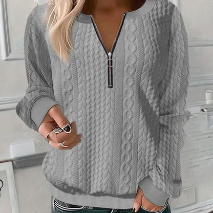 Damen Casual-Pullover Weich Texturiert