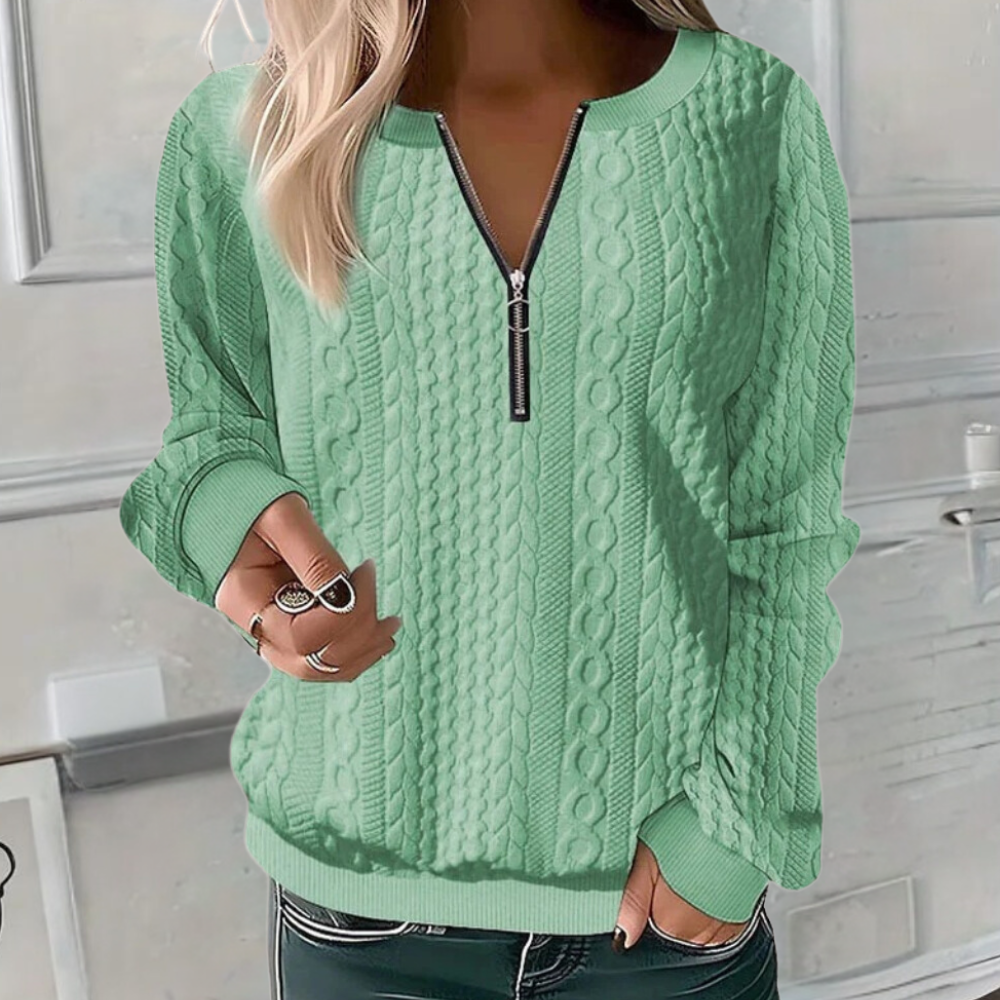 Damen Casual-Pullover Weich Texturiert