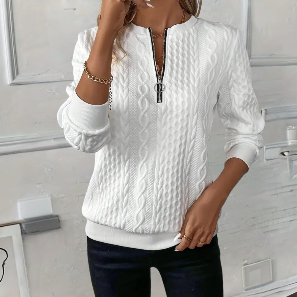 Damen Casual-Pullover Weich Texturiert