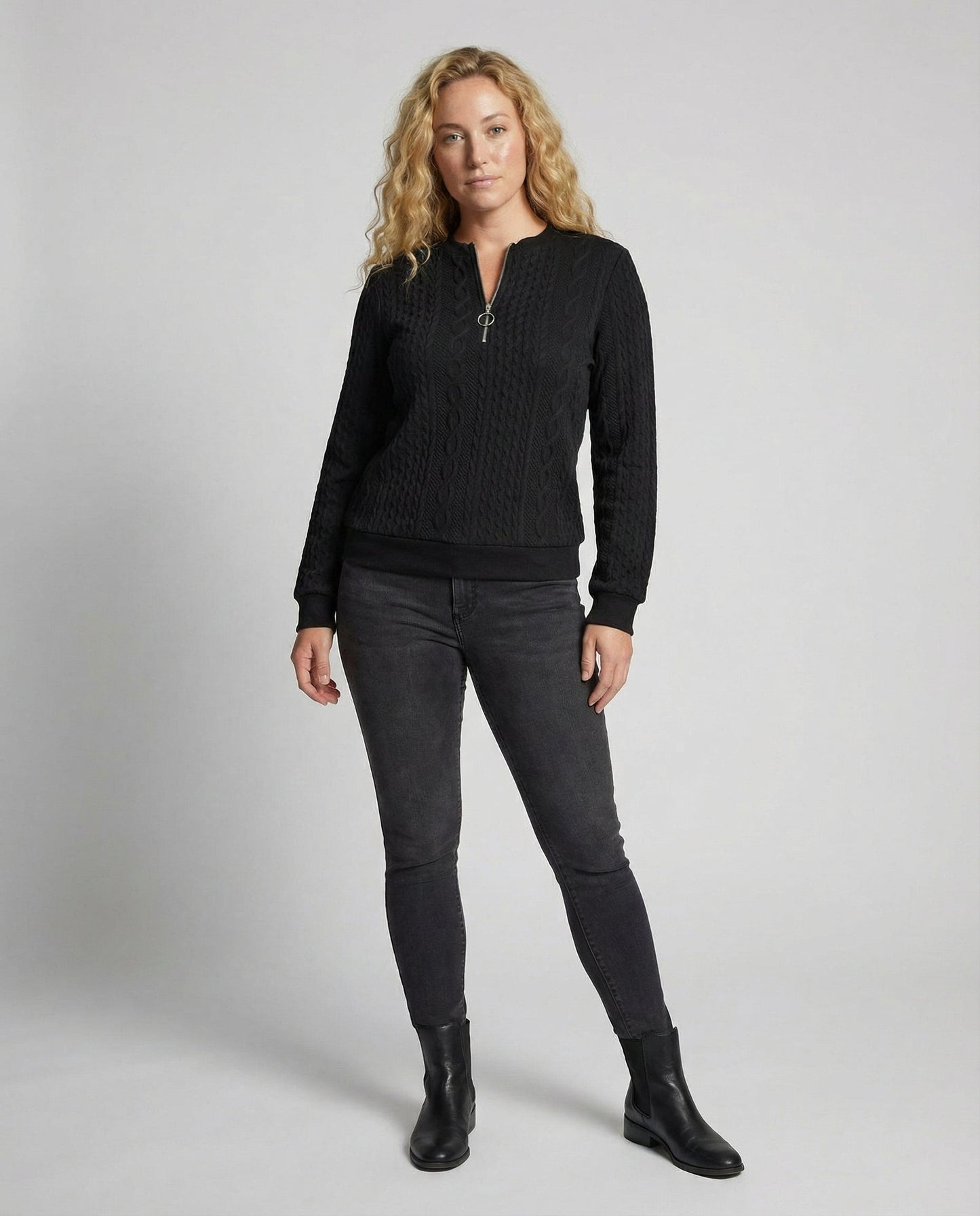 Damen Casual-Pullover Weich Texturiert