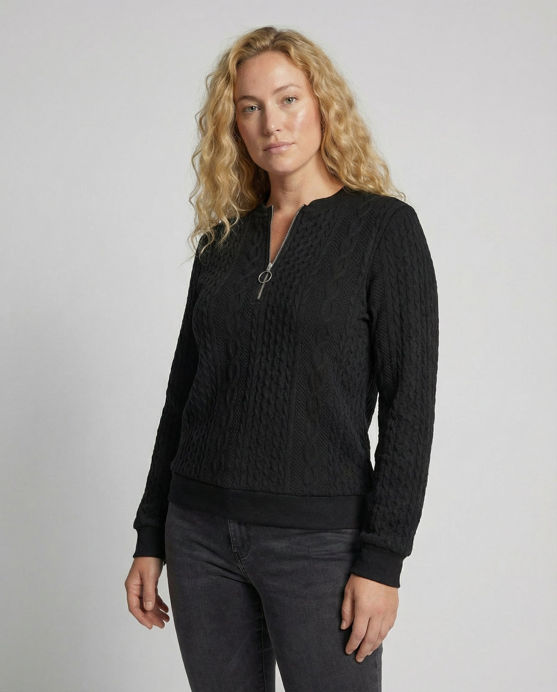 Damen Casual-Pullover Weich Texturiert - Eveloria